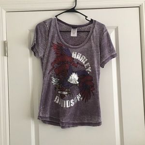 Purple Harley Davidson T-Shirt